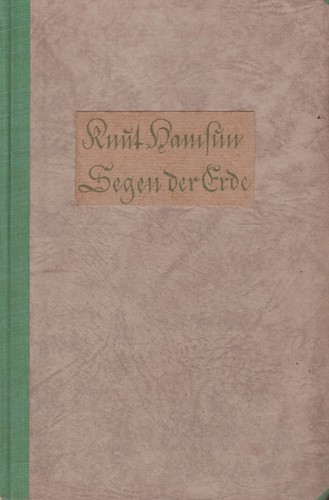 Segen der erde knut hamsun - segen,