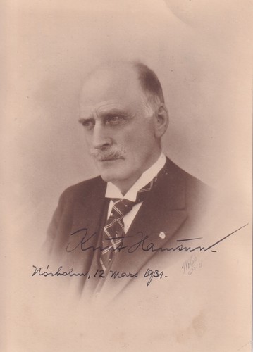 Knut hamsun originalautogramm - knut,
